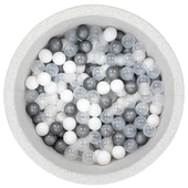 Wellgro Bubble Pops Açık Gri Sünger Top Havuzu / Gri, Şeffaf, Beyaz Toplu - 1