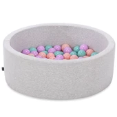 Wellgro Bubble Pops Açık Gri Sünger Top Havuzu / Pembe, Lila, Mint Toplu thumbnail 2