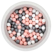Wellgro Bubble Pops Açık Gri Sünger Top Havuzu / Gri, Pembe, Beyaz Toplu - 1