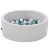 Wellgro Bubble Pops Açık Gri Sünger Top Havuzu / Gri, Mint, Beyaz Toplu thumbnail 2