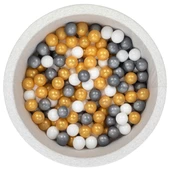 Wellgro Bubble Pops Açık Gri Sünger Top Havuzu / Gri, Gold, Beyaz Toplu thumbnail 1