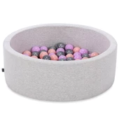 Wellgro Bubble Pops Açık Gri Sünger Top Havuzu / Pembe, Lila, Gri Toplu thumbnail 2
