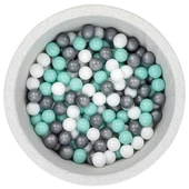 Wellgro Bubble Pops Açık Gri Sünger Top Havuzu / Gri, Mint, Beyaz Toplu thumbnail 1