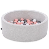 Wellgro Bubble Pops Açık Gri Sünger Top Havuzu / Gri, Pembe, Beyaz Toplu - 2