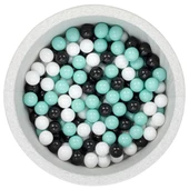 Wellgro Bubble Pops Açık Gri Sünger Top Havuzu / Mint, Beyaz, Siyah Toplu - 1