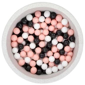 Wellgro Bubble Pops Açık Gri Sünger Top Havuzu / Pembe, Beyaz, Siyah Toplu thumbnail 1