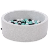 Wellgro Bubble Pops Açık Gri Sünger Top Havuzu / Mint, Beyaz, Siyah Toplu - 3