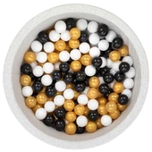 Wellgro Bubble Pops Açık Gri Sünger Top Havuzu / Gold, Beyaz, Siyah Toplu thumbnail 1