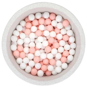 Wellgro Bubble Pops Açık Gri Sünger Top Havuzu / Beyaz, Beyaz, Pembe Toplu - 1