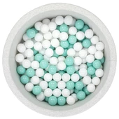 Wellgro Bubble Pops Açık Gri Sünger Top Havuzu / Beyaz, Beyaz, Mint Toplu thumbnail 1