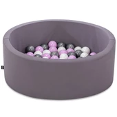 Wellgro Bubble Pops Gri Top Havuzu-Gri/Beyaz/Lila - 2