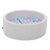 Wellgro Bubble Pops Açık Gri Sünger Top Havuzu / Mavi, Mavi, Pembe Toplu - 2