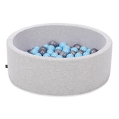 Wellgro Bubble Pops Açık Gri Sünger Top Havuzu / Mavi, Mavi, Gri Toplu thumbnail 2