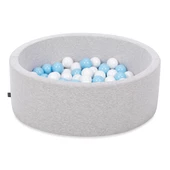 Wellgro Bubble Pops Açık Gri Sünger Top Havuzu / Beyaz, Beyaz, Mavi Toplu thumbnail 2