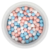Wellgro Bubble Pops Açık Gri Sünger Top Havuzu / Mavi, Beyaz, Pembe Toplu - 1