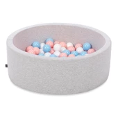 Wellgro Bubble Pops Açık Gri Sünger Top Havuzu / Mavi, Beyaz, Pembe Toplu - 2
