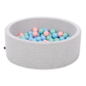 Wellgro Bubble Pops Açık Gri Sünger Top Havuzu / Mavi, Pembe, Mint Toplu thumbnail 2