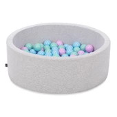 Wellgro Bubble Pops Açık Gri Sünger Top Havuzu / Mavi, Mint, Lila Toplu - 2