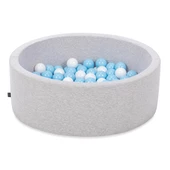 Wellgro Bubble Pops Açık Gri Sünger Top Havuzu / Mavi, Mavi, Beyaz Toplu thumbnail 2