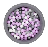 Wellgro Bubble Pops Gri Top Havuzu  - Gri/Beyaz/Seffaf/Lila Top thumbnail 1