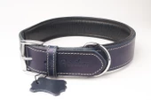 Privilege Hakiki Yağlı Deri Köpek Boyun Tasması XXS Lacivert 2x22-30 cm - 1