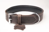 Privilege Hakiki Yağlı Deri Köpek Boyun Tasması XS Koyu Kahverengi 2x29-37 cm - 1