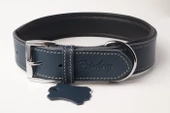 Privilege Hakiki Deri Köpek Boyun Tasması L Mavi 3x47-56 cm - 1