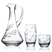 Decocia Pudgy 13 Parça  6 Kişilik Bardak Seti Dik Karaflı Sürgün Desenli thumbnail 1