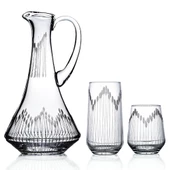 Decocia Kazaan 13 Parça 6 Kişilik  Bardak Seti Dik Karaflı Vega Desenli thumbnail 1