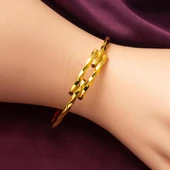 Burma Kaburga Altın Kelepçe Bilezik - 2