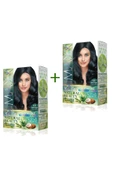 2 Paket Natural Beauty Amonyaksız Saç Boyası 1.1 Mavi Siyah - 2