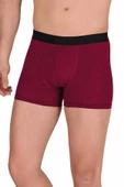 Pamuk Modal Likralı Esnek Erkek Boxer Bordo 4476B - 1
