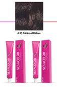2 li Set Premium 4.35 Karamel Kahve - Kalıcı Krem Saç Boyası 2 X 50 g Tüp - 1
