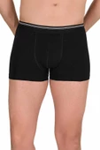 Likralı Erkek Boxer Şort Siyah 1097B - 1