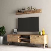 Mega 180 lik L Raflı Tv Ünitesi Çam - TVU0102 - 1
