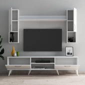 Mega 180 lik Kapaklı Raflı Tv Ünitesi Beyaz - TVU0201 - 3