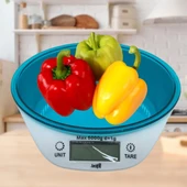Buffer TF 1003 Hazneli Lcd Ekran Hassas Ölçüm Sensörlü 5 Kg Kapasite Dijital Mutfak Terazisi Tartısı - 1