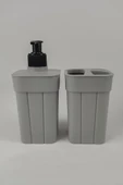 Digithome 4 Parça Fitilli Banyo Seti Gri - KIRANDA 6 C320.037 - 6