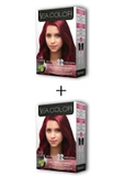 2X2 Tüp Krem Saç Boyası Seti Çilek Kırmızısı No:5.65 - 1