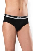 Erkek Pamuklu Likralı Slip Relax Külot Siyah - 1269A - 1