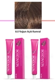 2 li Set Premium 8.0 Yoğun Açık Kumral - Kalıcı Krem Saç Boyası 2 X 50 g Tüp - 1