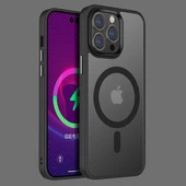 iPhone 14 Plus Magsafe Şarj Özellikli Buzlu Sert Kılıf thumbnail 3