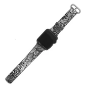 Çiçek Desenli Apple Watch 7 6 5 4 3 42-44 Mm Kordon Kayış Sk06 - 5