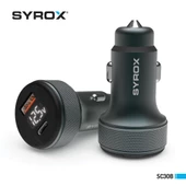 Syrox SC30B Araç Çakmaklık Şarj Aleti PD30W, 3.1Amper LCD Ekran - 1
