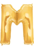M Harfi Folyo Balon Gold Renk 40 CM - 1
