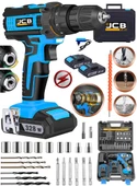 ProJcb Plus American X-Torq BLUE 328 Vf 20 Ah Çelik Şanzuman Bakır Sargılı Akülü Şarjlı Matkap Vidalama+24 Parça - 1