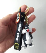 Anahtarlık Looney Tunes Sylvester Silikon Anahtarlık Çanta Süsü Karakter Figür Oyuncak Aksesuar Araba Süsü thumbnail 2