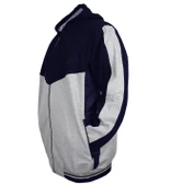 Erkek Büyük Beden Kapşonlu Eşofman Takımı Gri-Laci 7XL-10XL - 3