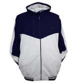 Erkek Büyük Beden Kapşonlu Eşofman Takımı Gri-Laci 7XL-10XL - 2