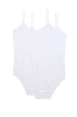 2 Adet İp Askılı Kadın Çıtçıtlı Body Beyaz thumbnail 1